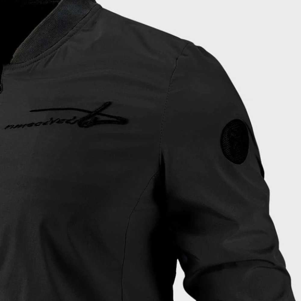 Black Casual Men's Bomber Jacket - Picture 6 of 6